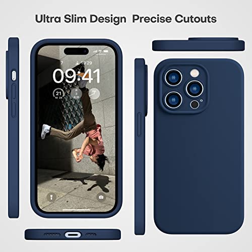 Durable Silicone Case for iPhone 14 Pro with Camera Cover