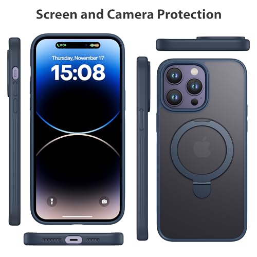 iPhone 14 Pro Max Case Compatible with MagSafe with Magnetic Ring Stand