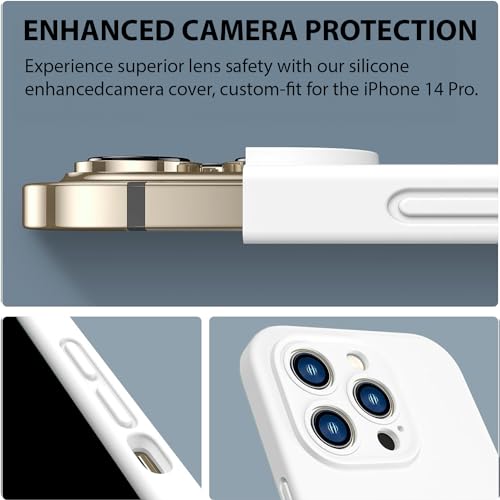 Durable Silicone Case for iPhone 14 Pro with Camera Cover