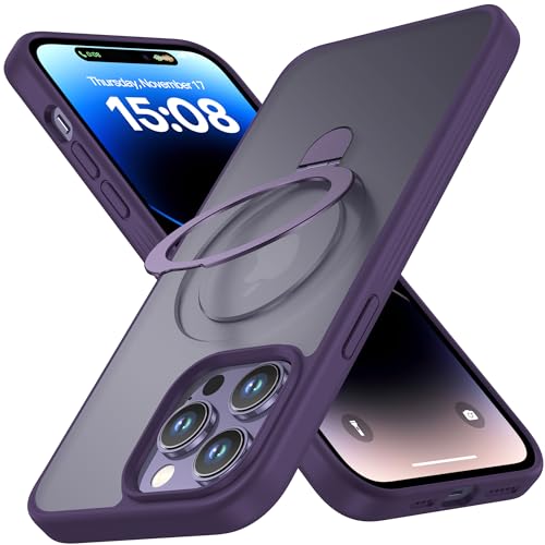 iPhone 13 Pro Max Case, Compatible with MagSafe with Magnetic Ring Stand