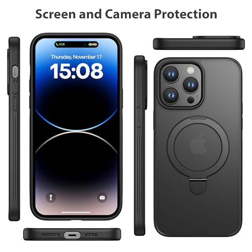 iPhone 14 Pro Max Case Compatible with MagSafe with Magnetic Ring Stand