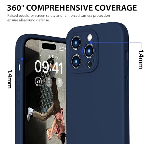 Durable Silicone Case for iPhone 14 Pro with Camera Cover