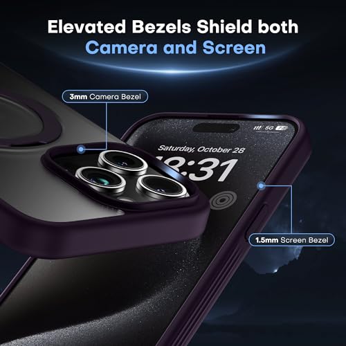 iPhone 14 Pro Max Case Compatible with MagSafe with Magnetic Ring Stand
