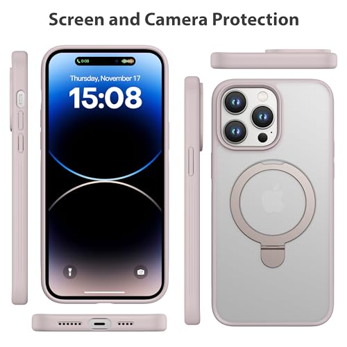 iPhone 14 Pro Max Case Compatible with MagSafe with Magnetic Ring Stand