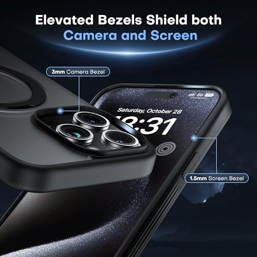 iPhone 14 Pro Case Compatible with MagSafe with Magnetic Ring Stand