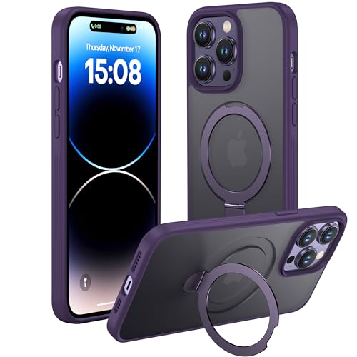 iPhone 13 Pro Max Case, Compatible with MagSafe with Magnetic Ring Stand