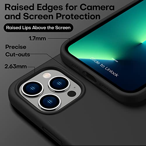Durable Silicone for iPhone 13 Pro Max with Glass Screen Protectors