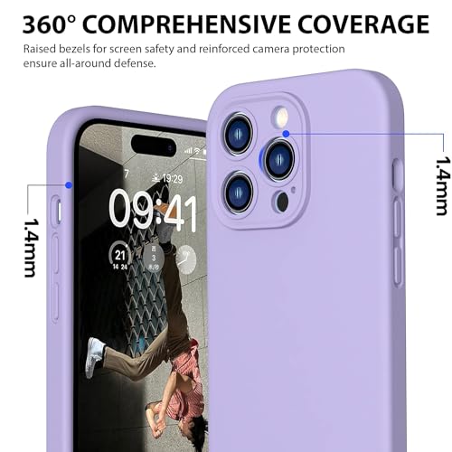 Durable Silicone Case for iPhone 14 Pro with Camera Cover