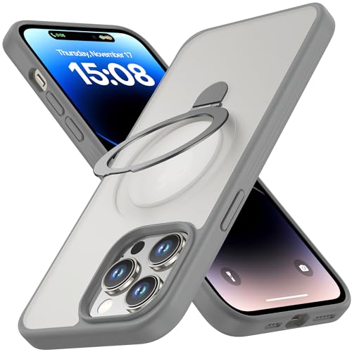 iPhone 14 Pro Max Case Compatible with MagSafe with Magnetic Ring Stand