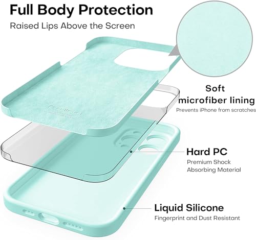 Durable Silicone Case for iPhone 14 Pro with Camera Cover