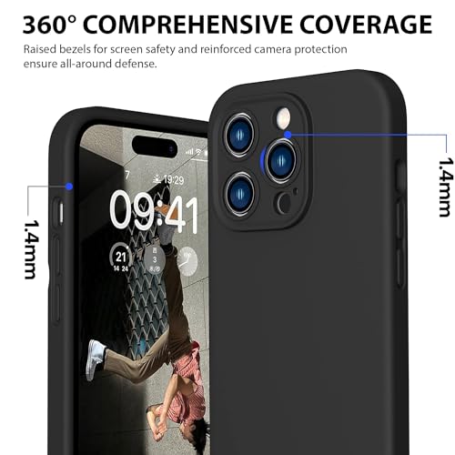 Durable Silicone Case for iPhone 14 Pro with Camera Cover