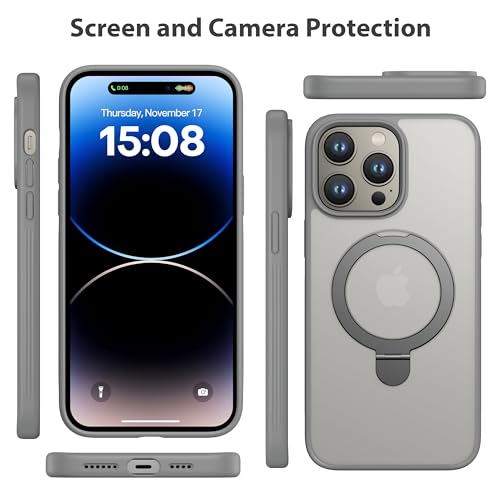 iPhone 14 Pro Max Case Compatible with MagSafe with Magnetic Ring Stand