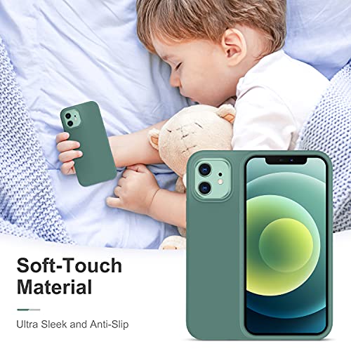 Durable Silicone Case for iPhone 12 & iPhone 12 Pro with Glass Screen Protectors
