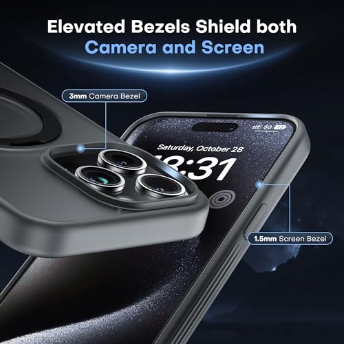 iPhone 14 Pro Max Case Compatible with MagSafe with Magnetic Ring Stand