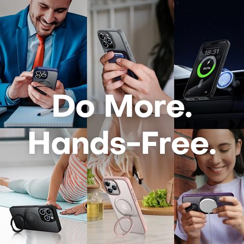 iPhone 15 Pro Ring Stand Case Compatible with MagSafe