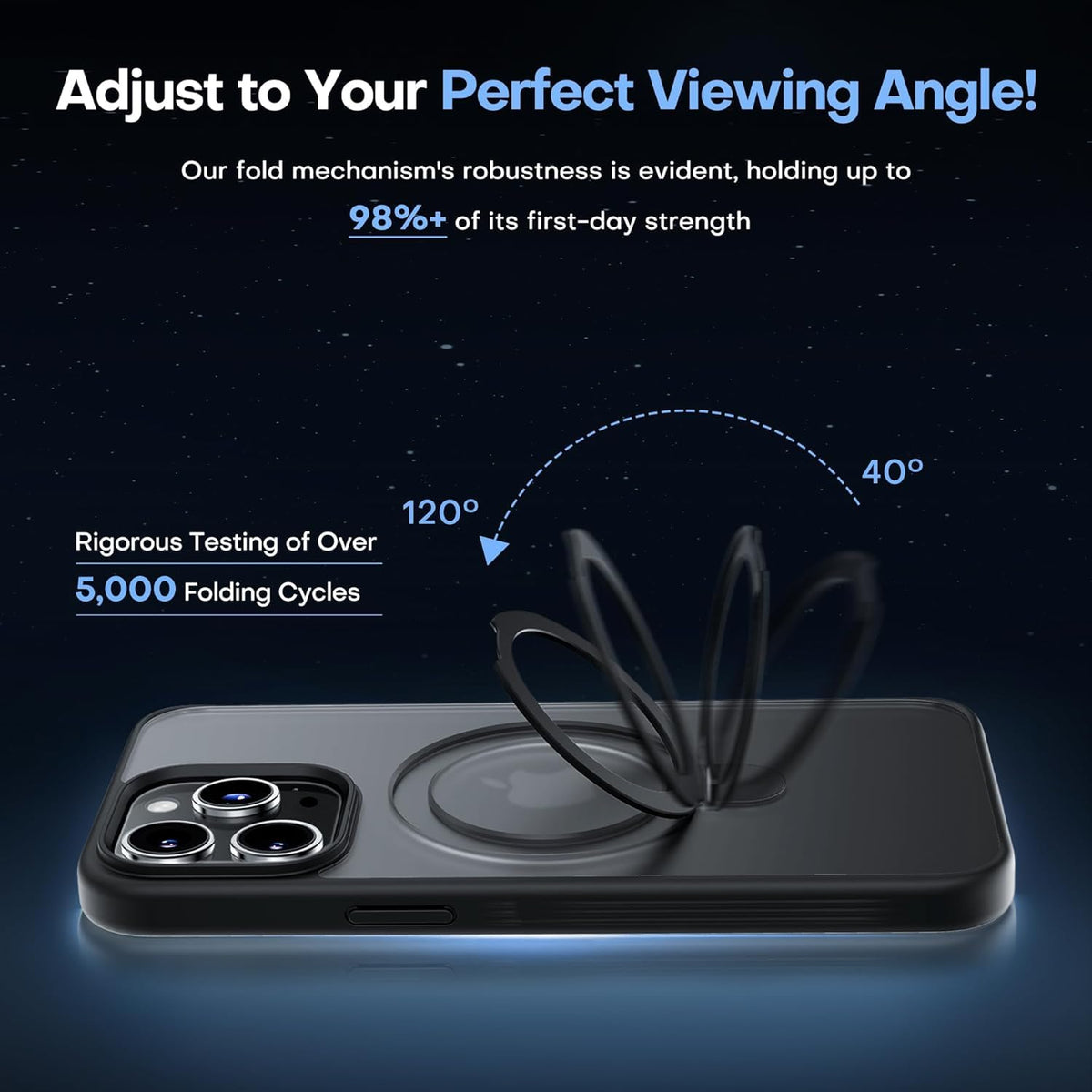 iPhone 13 Pro Max Case, Compatible with MagSafe with Magnetic Ring Stand