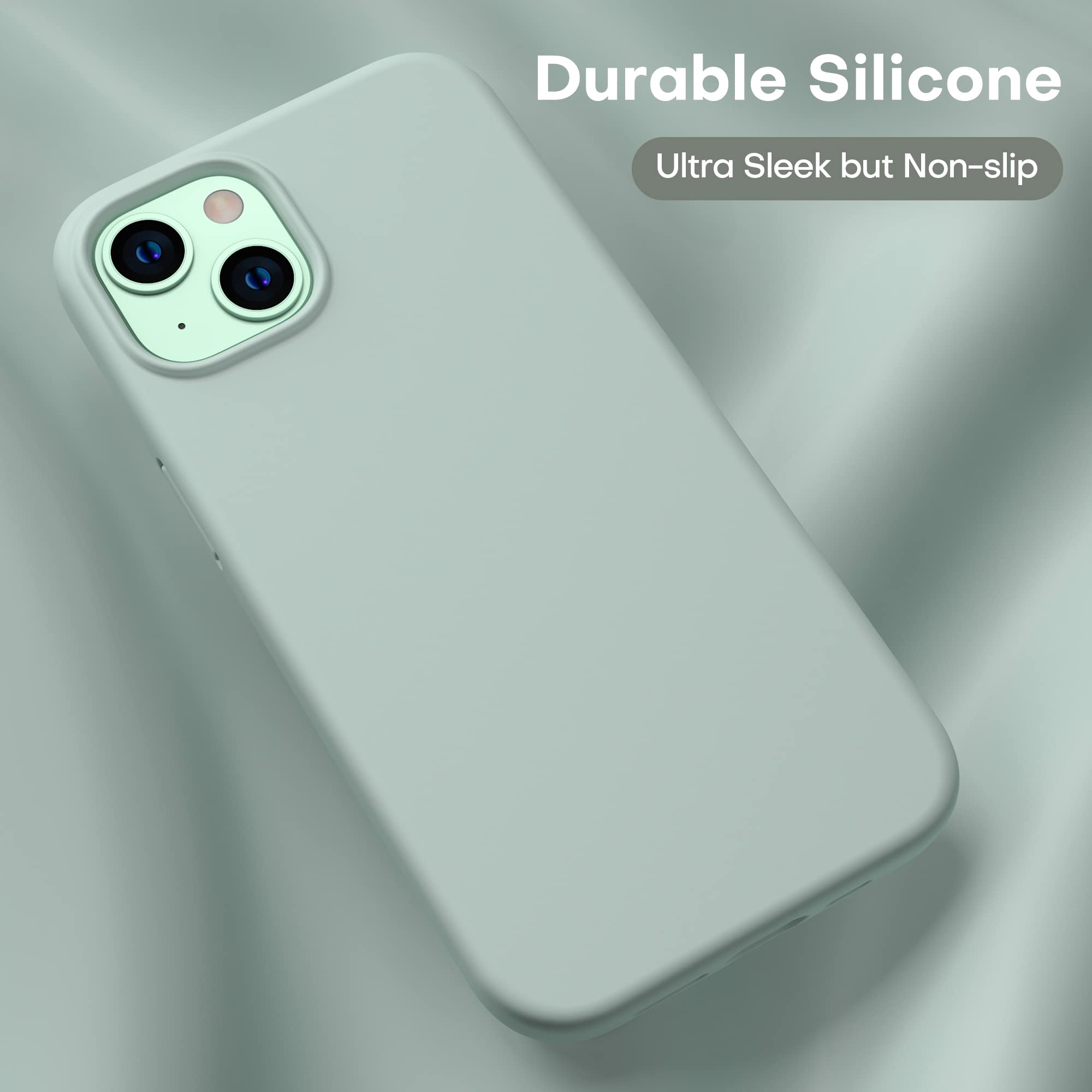 Durable Silicone Case + Glass Screen Protectors Combo Pack for iPhone 13 Mini