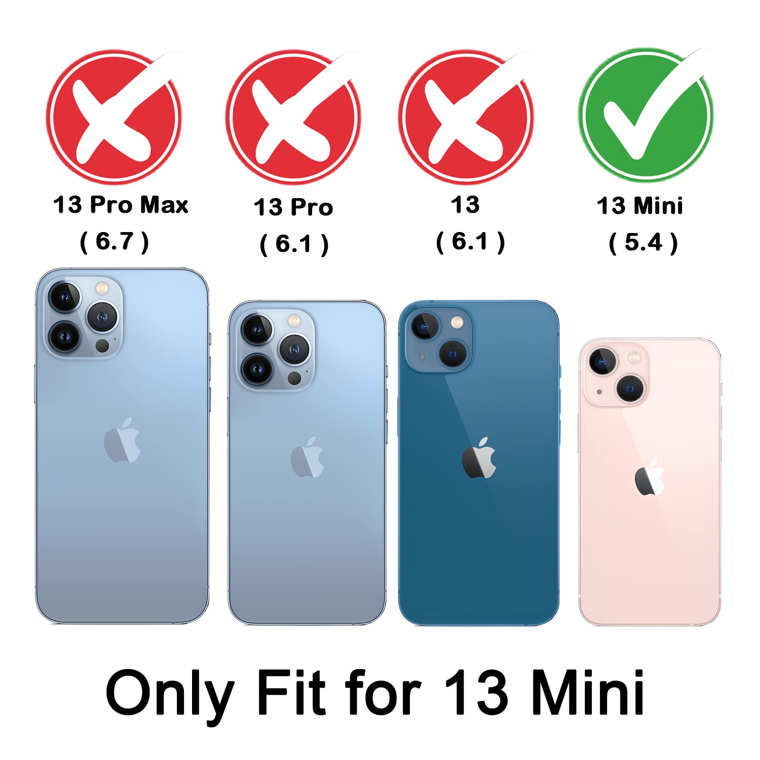 Durable Silicone Case + Glass Screen Protectors Combo Pack for iPhone 13 Mini