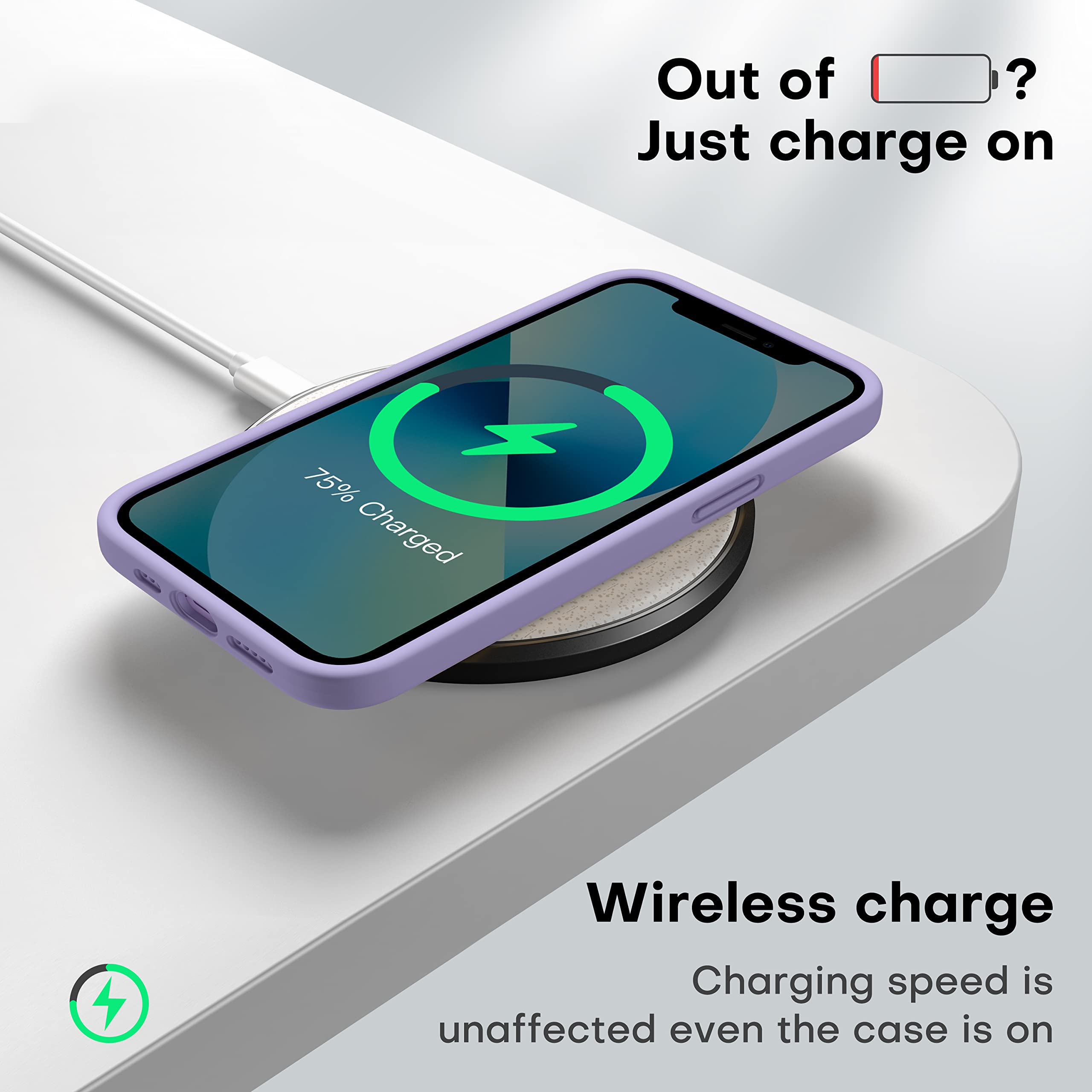 Durable Silicone Case + Glass Screen Protectors Combo Pack for iPhone 13 Mini