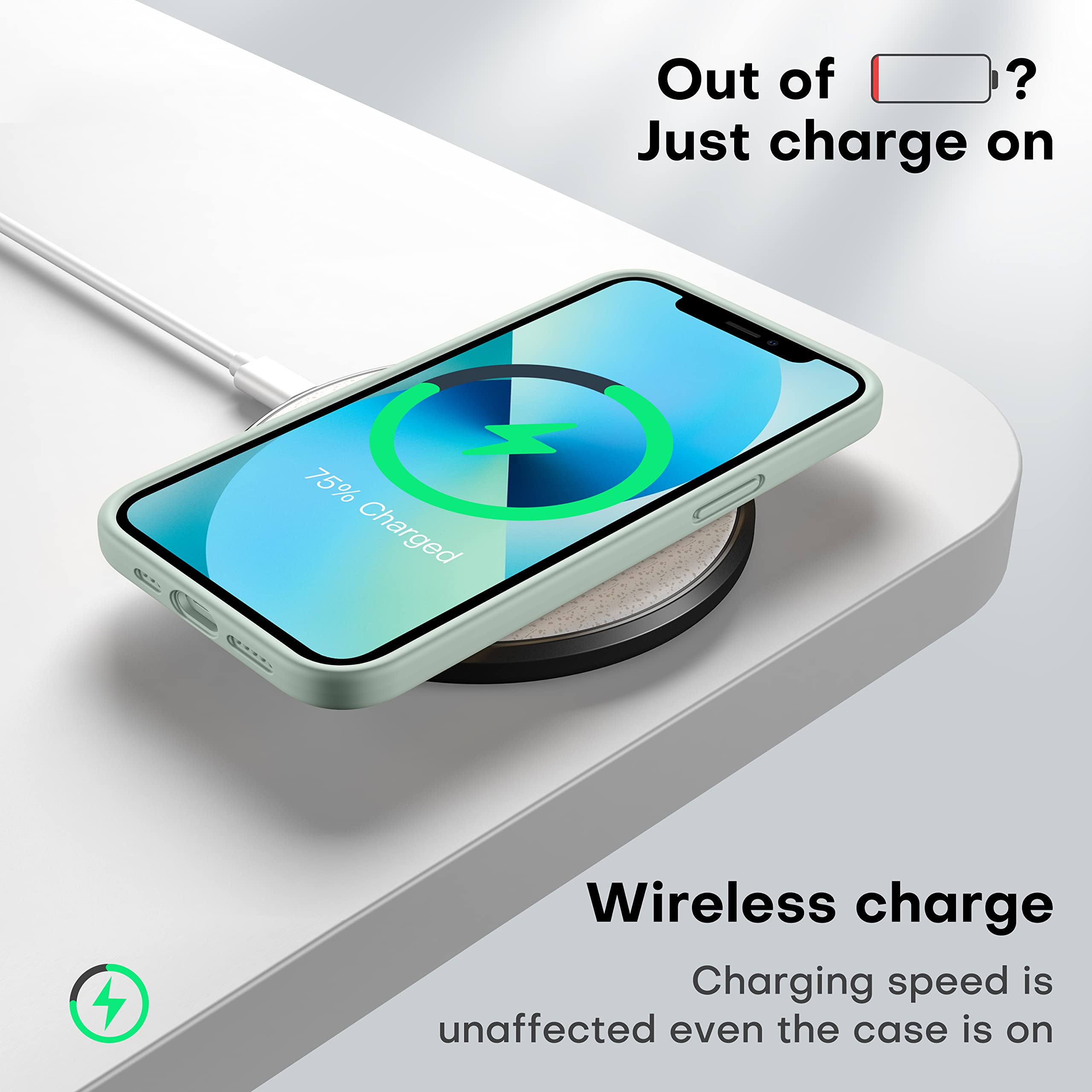 Durable Silicone Case + Glass Screen Protectors Combo Pack for iPhone 13 Mini