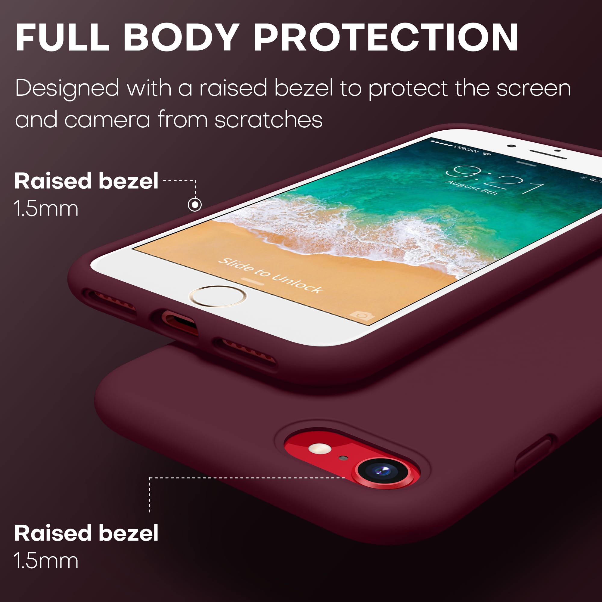 Durable Silicone Case for iPhone SE 2022/2020 iPhone 7/8