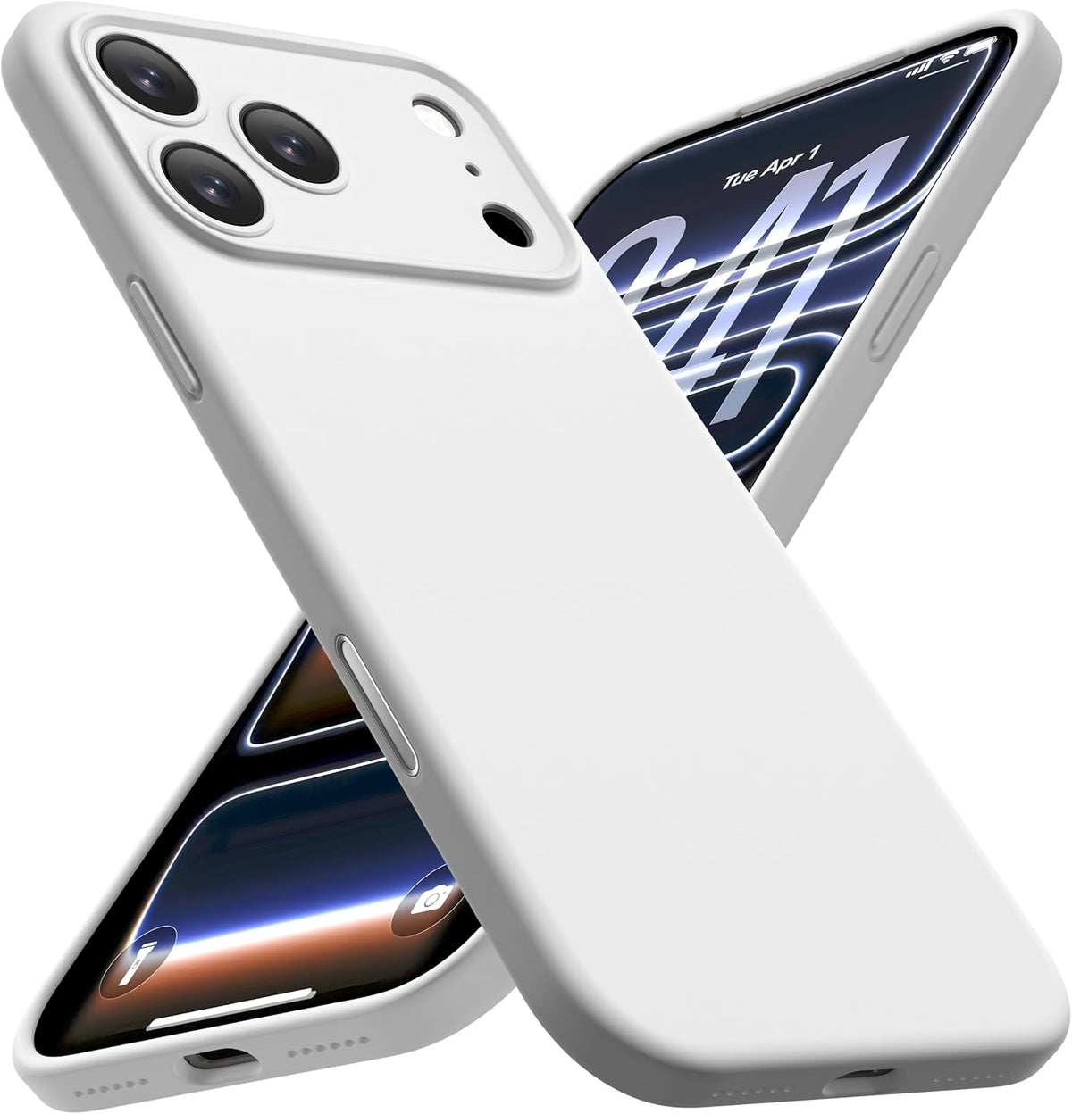 White CellEver silicone case for iPhone 17 Pro Max, compatible with MagSafe