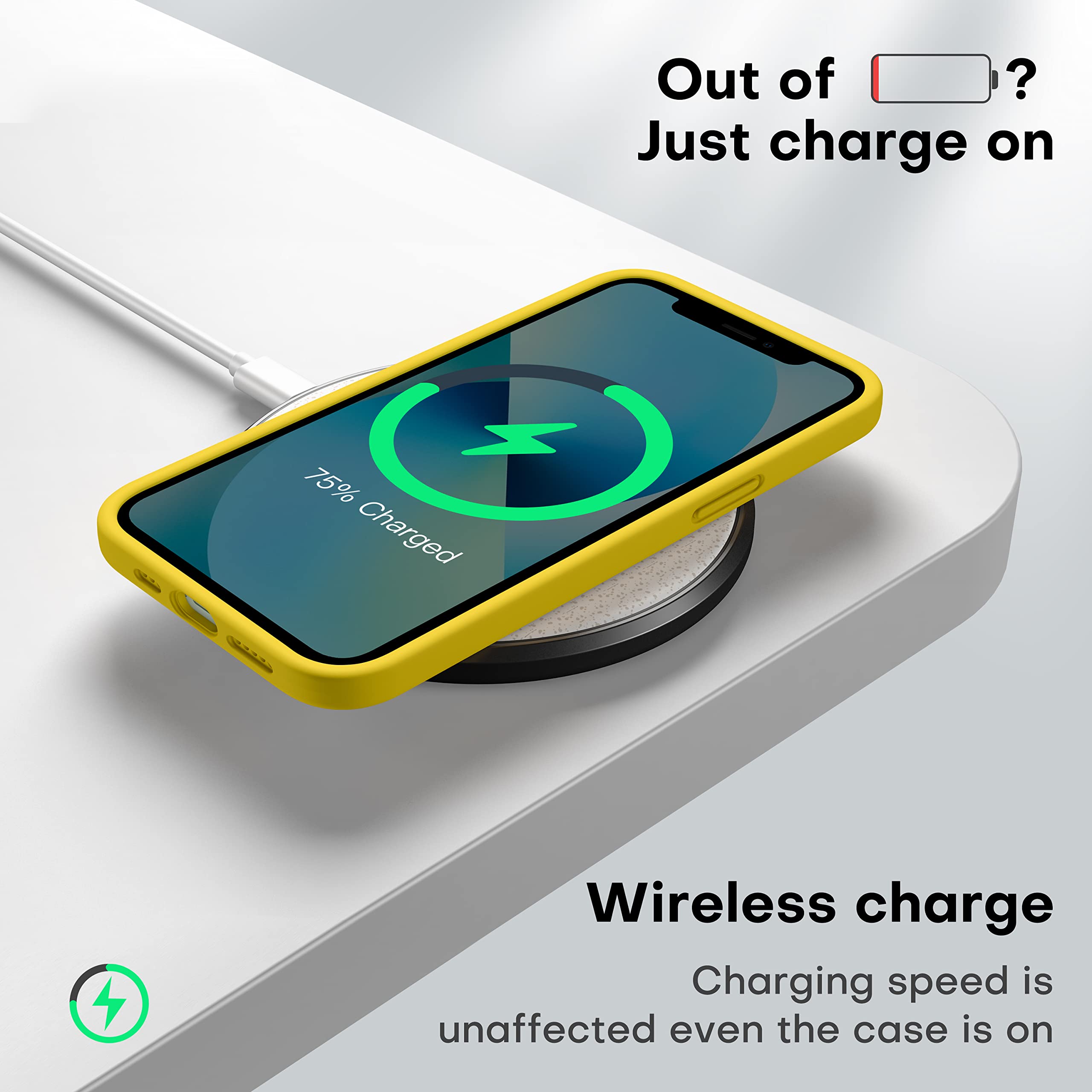 Durable Silicone Case + Glass Screen Protectors Combo Pack for iPhone 13 Mini