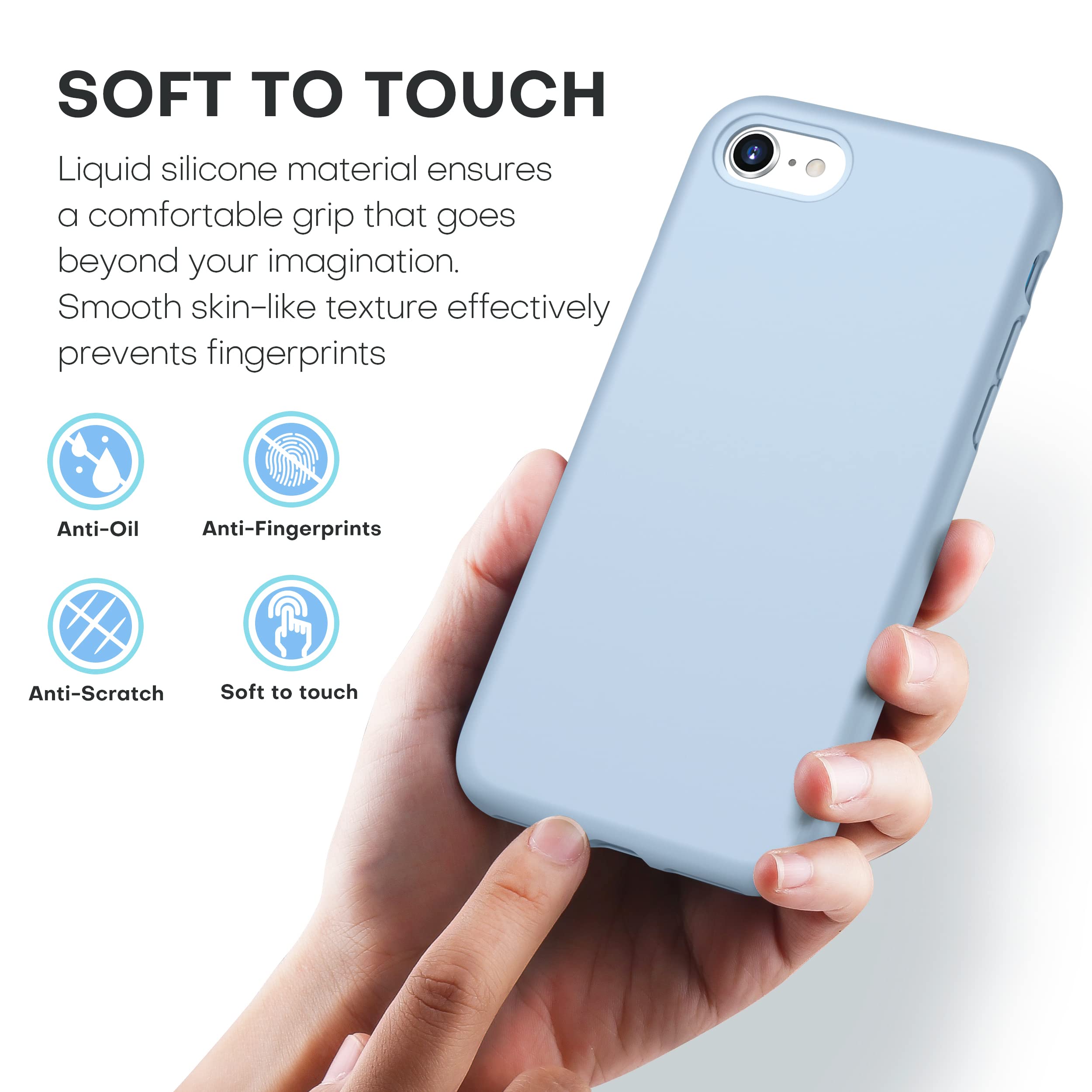 Durable Silicone Case for iPhone SE 2022/2020 iPhone 7/8