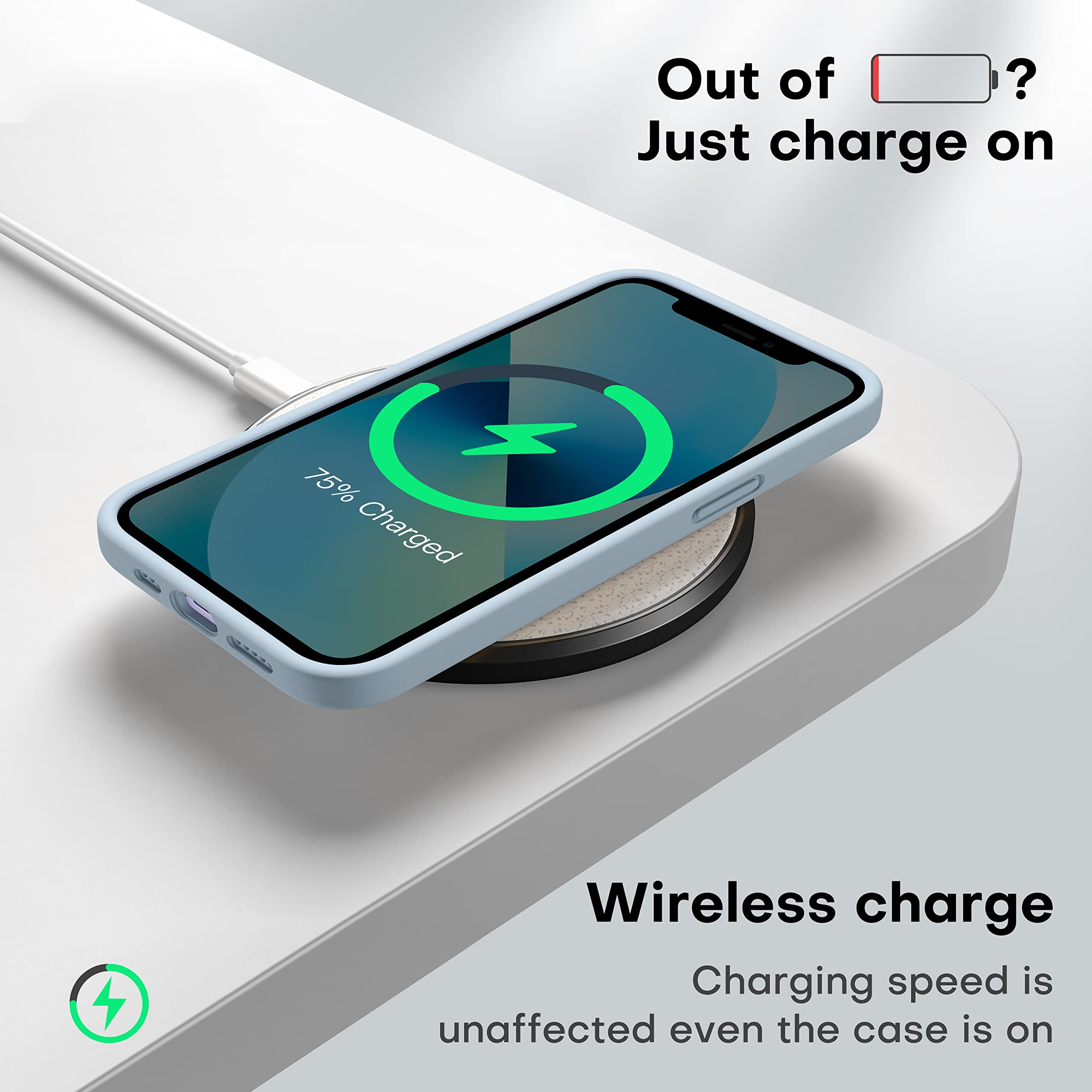 Durable Silicone Case + Glass Screen Protectors Combo Pack for iPhone 13 Mini