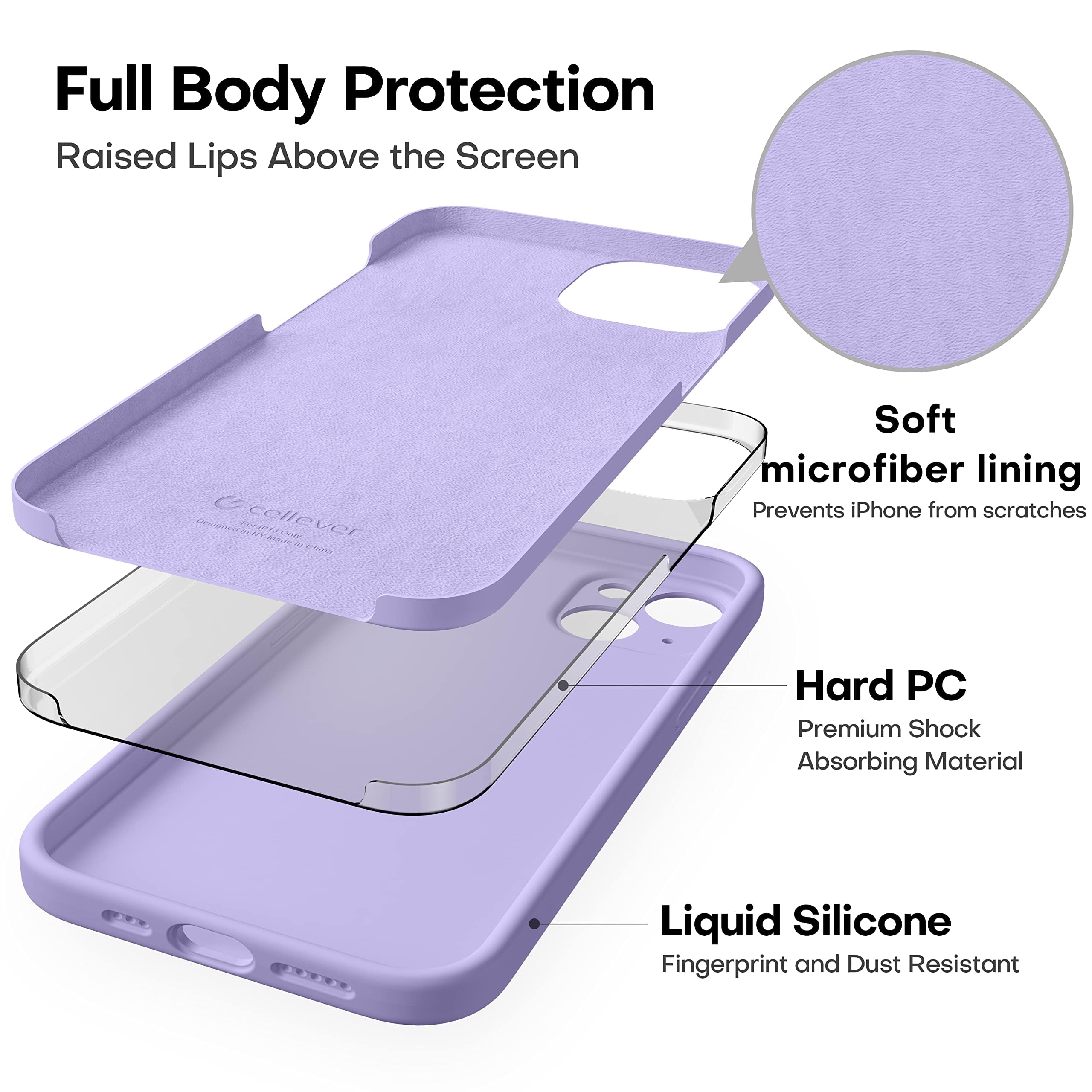 Durable Silicone Case for iPhone 13 with Camera Cover