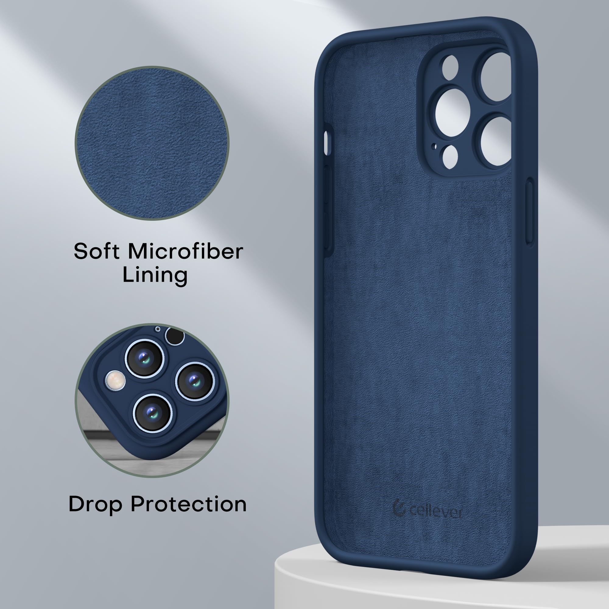 Magnetic Silicone Case for iPhone 14 Pro Max Case with Camera Cover and KickStand