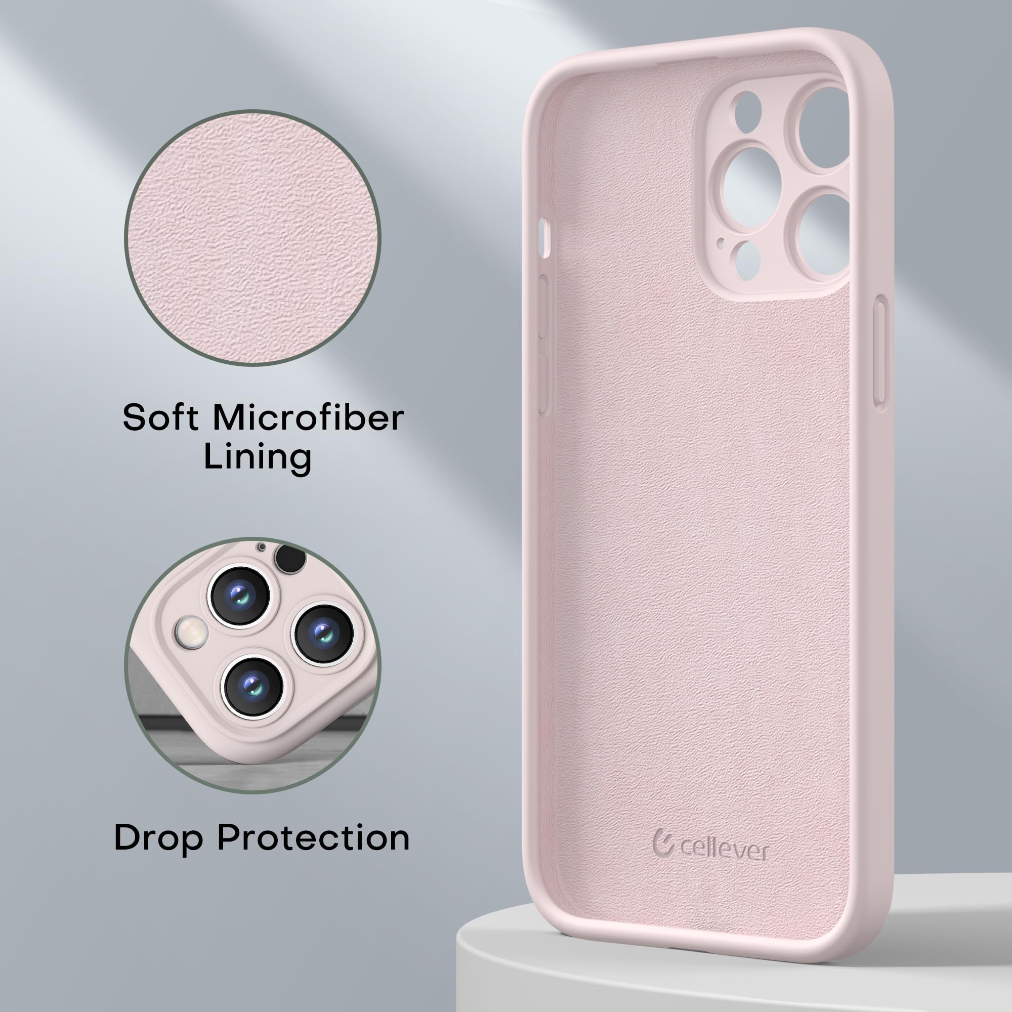 Magnetic Silicone Case for iPhone 14 Pro Max Case with Camera Cover and KickStand